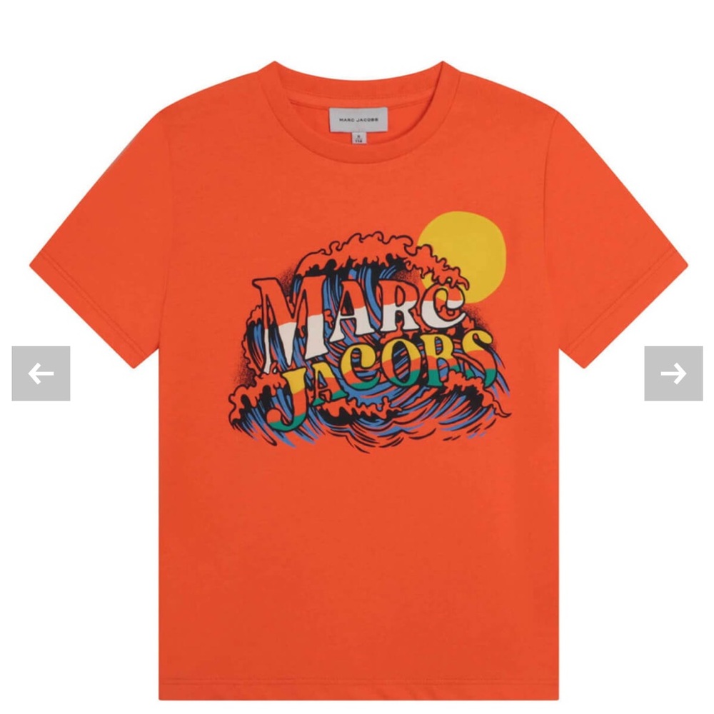 Marc Jacobs Bold Orange Tee with Graphic Print